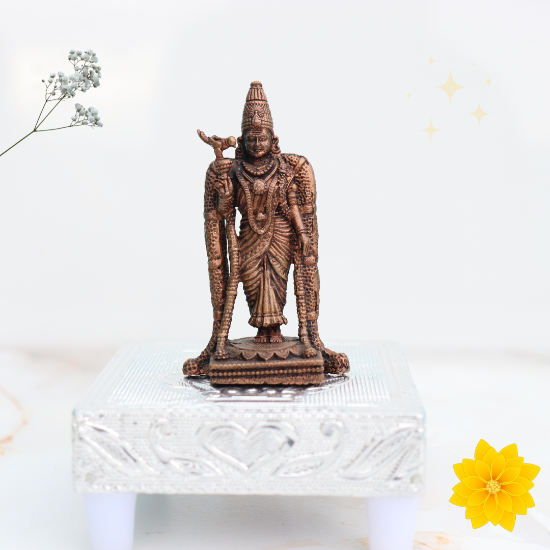 Handcrafted Pure Copper Meenachi Idol