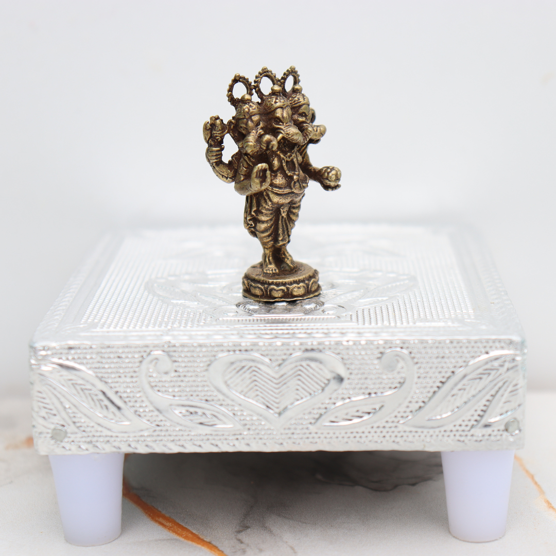 Mini Panchamukhi Ganesha Brass Idol