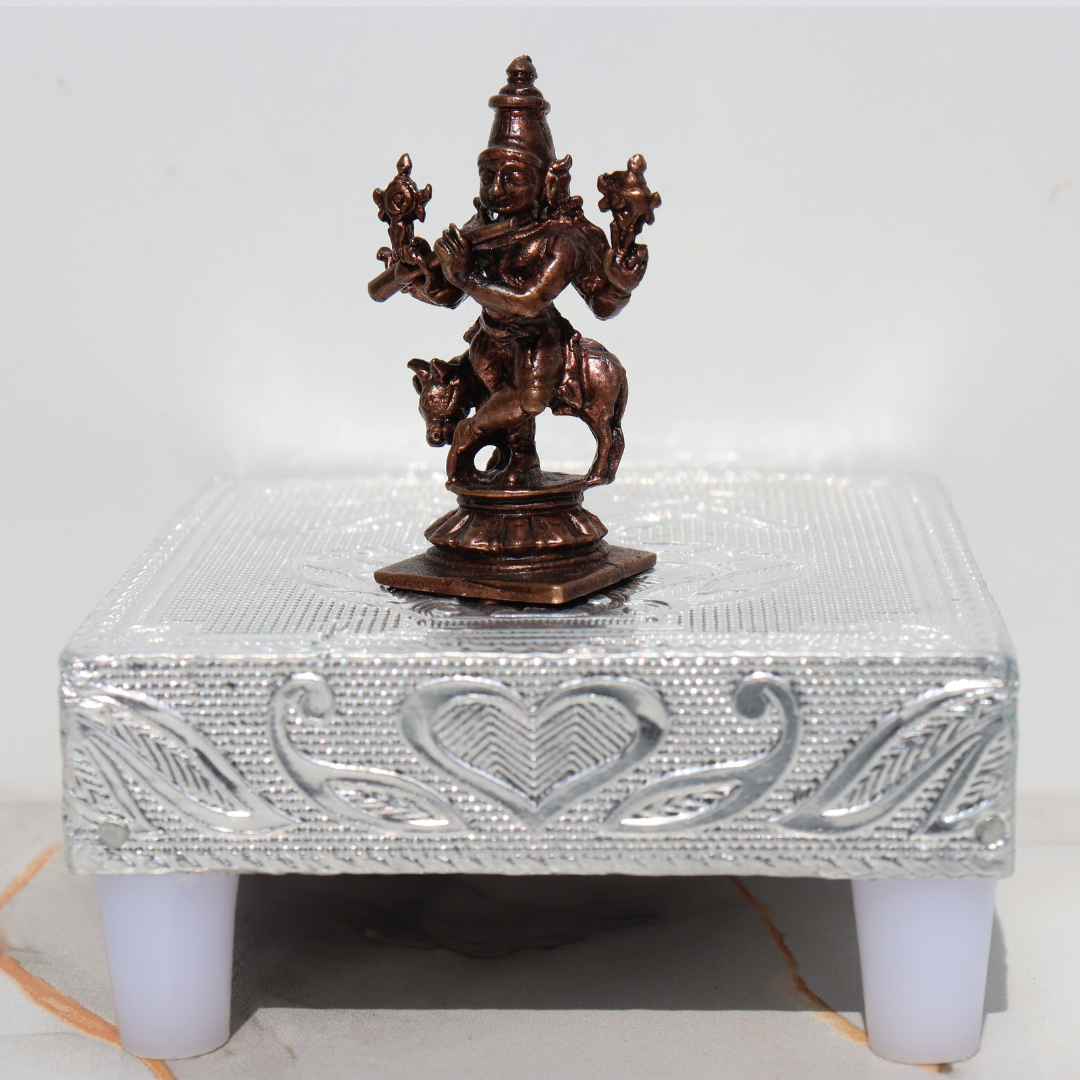 Antique Copper Krishna Idol