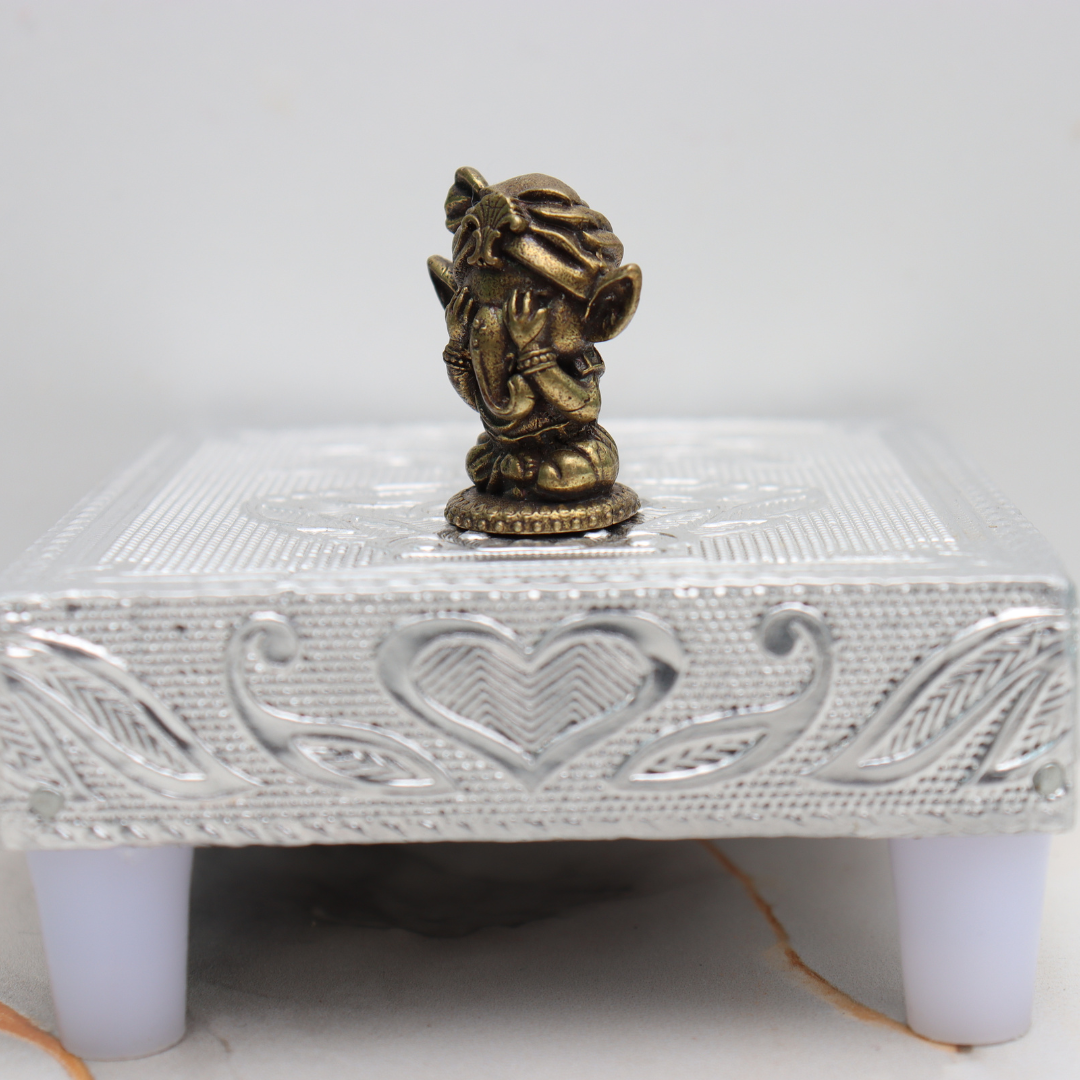 Mini Antique Brass Ganesha Idol