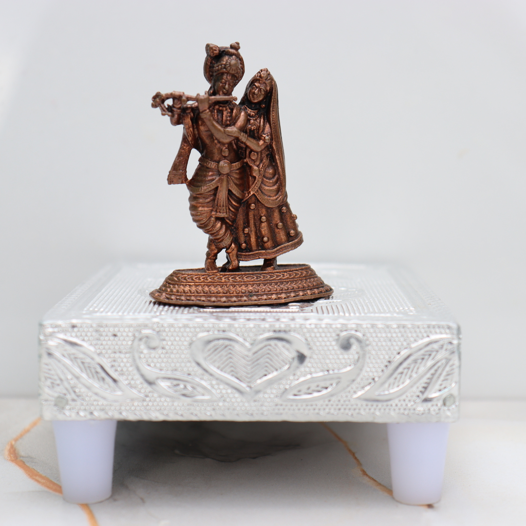 Handcraft RadhaKrishna Idol in Pure Copper