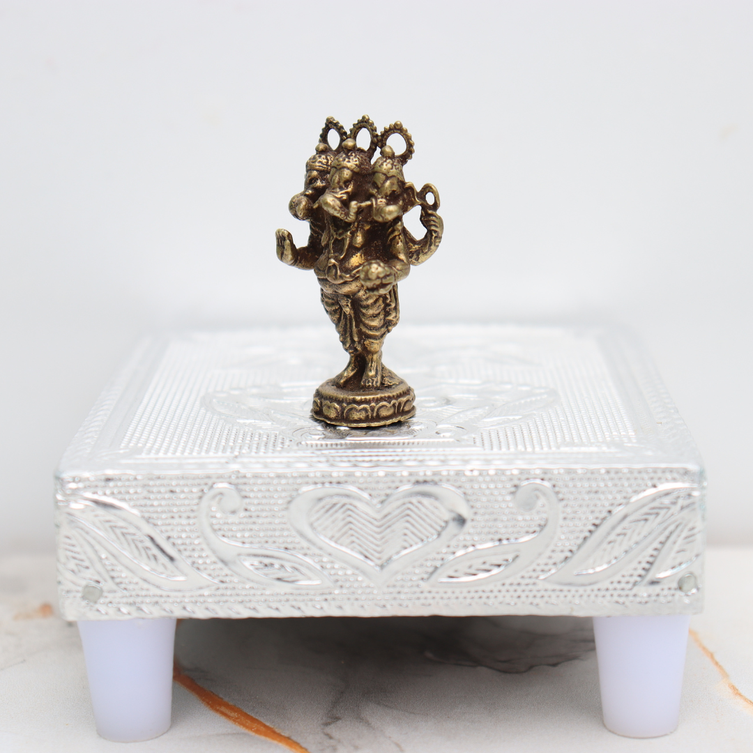 Mini Panchamukhi Ganesha Brass Idol