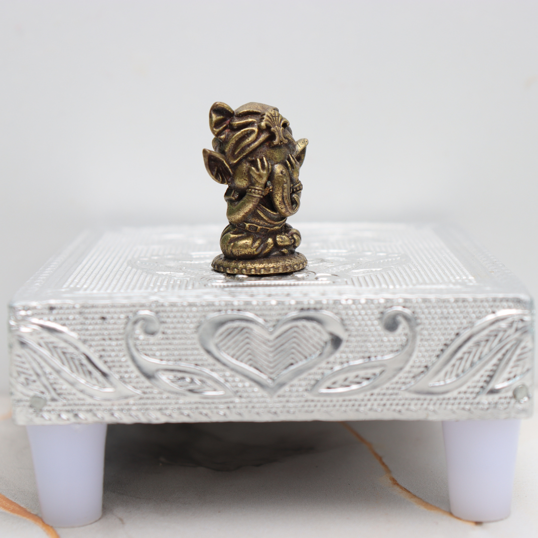 Mini Antique Brass Ganesha Idol