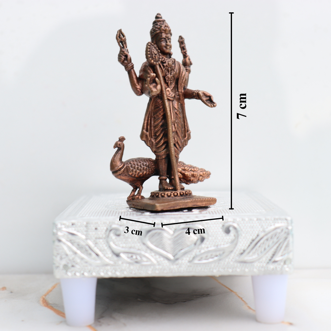 Andcrafted Copper Lord Murugan Idol
