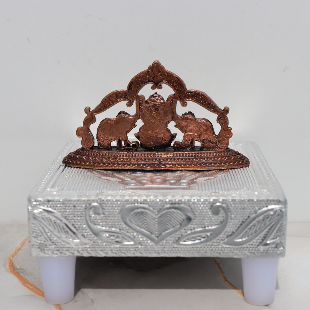 Gajalakshmi Copper Idol (Lakshmi with Elephants)