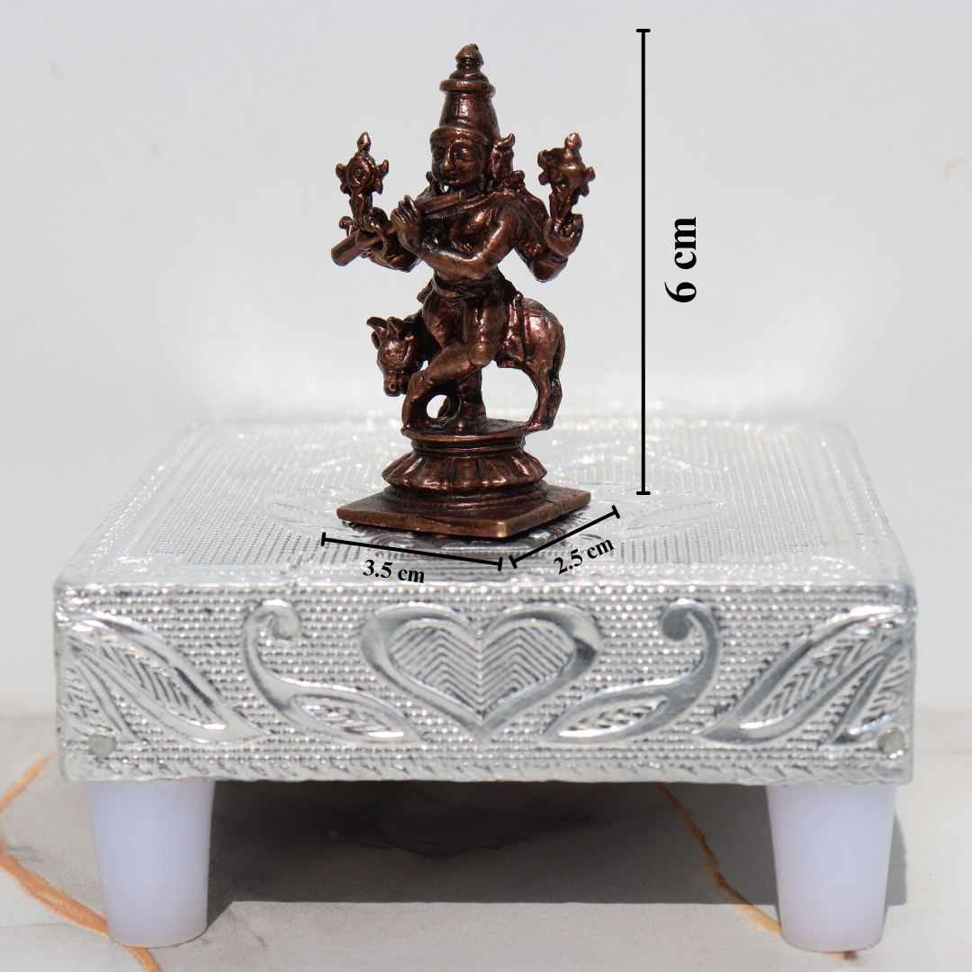 Antique Copper Krishna Idol