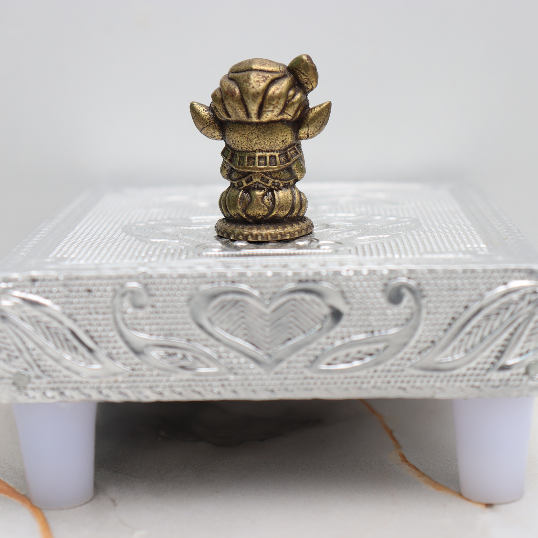 Mini Antique Brass Ganesha Idol