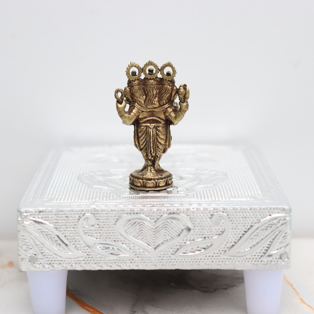 Mini Panchamukhi Ganesha Brass Idol