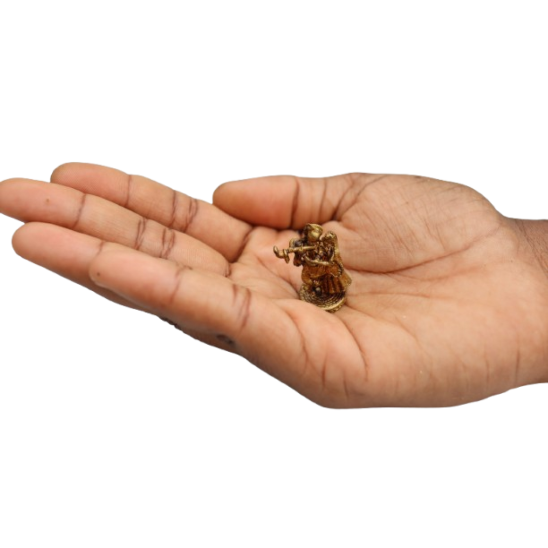 Mini Brass Radha Krishna Idol