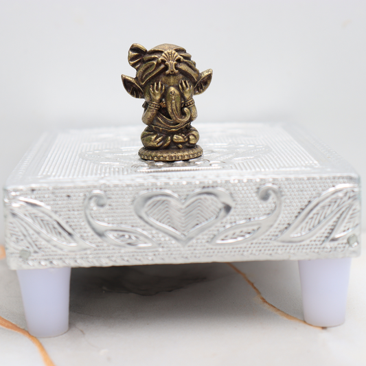 Mini Antique Brass Ganesha Idol