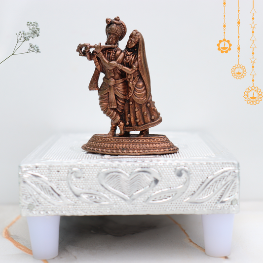 Handcraft RadhaKrishna Idol in Pure Copper