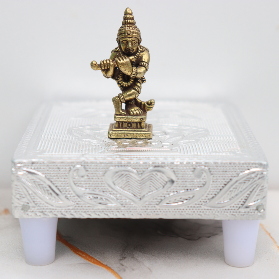 Mini Brass Flute Krishna Idol