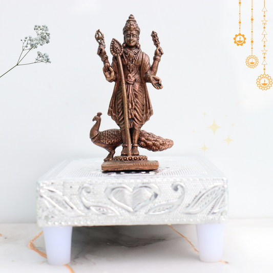 Andcrafted Copper Lord Murugan Idol