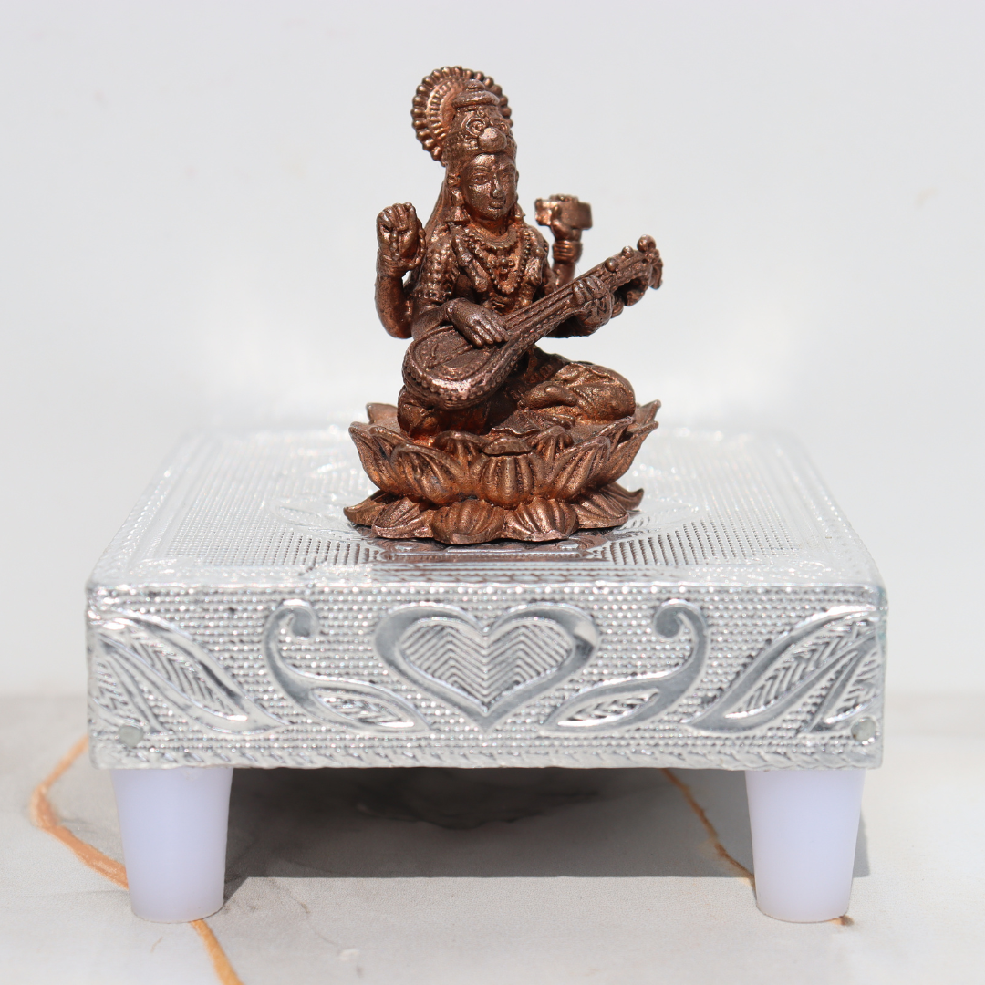 Handcrafted Copper Saraswati Devi Idol