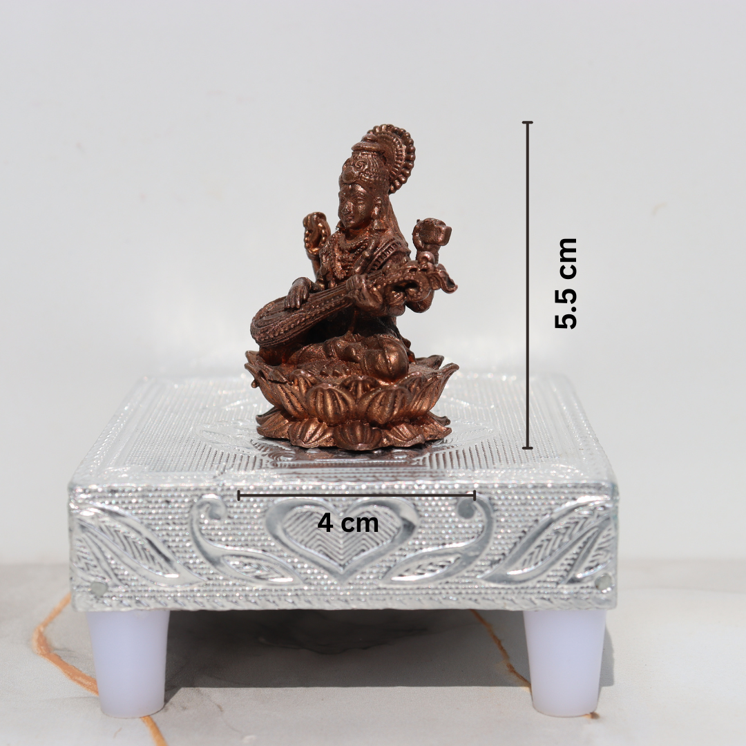 Handcrafted Copper Saraswati Devi Idol