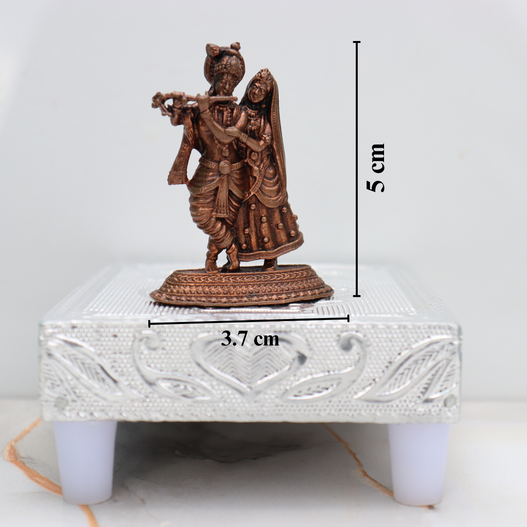 Handcraft RadhaKrishna Idol in Pure Copper