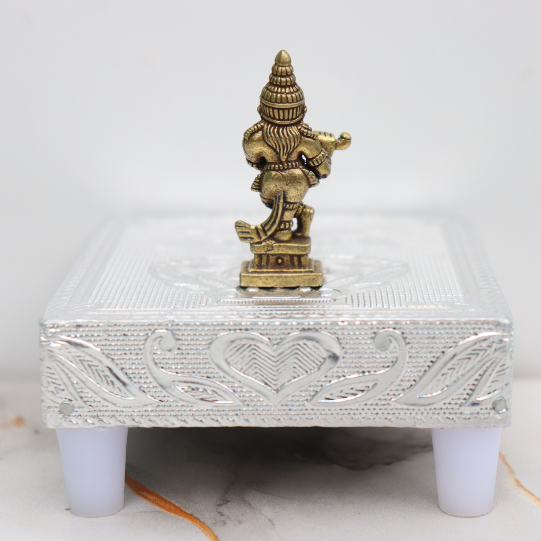 Mini Brass Flute Krishna Idol