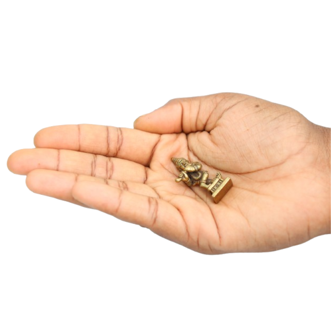 Mini Brass Flute Krishna Idol