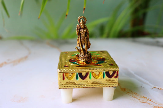 Miniature Brass Lord Murugan Idol