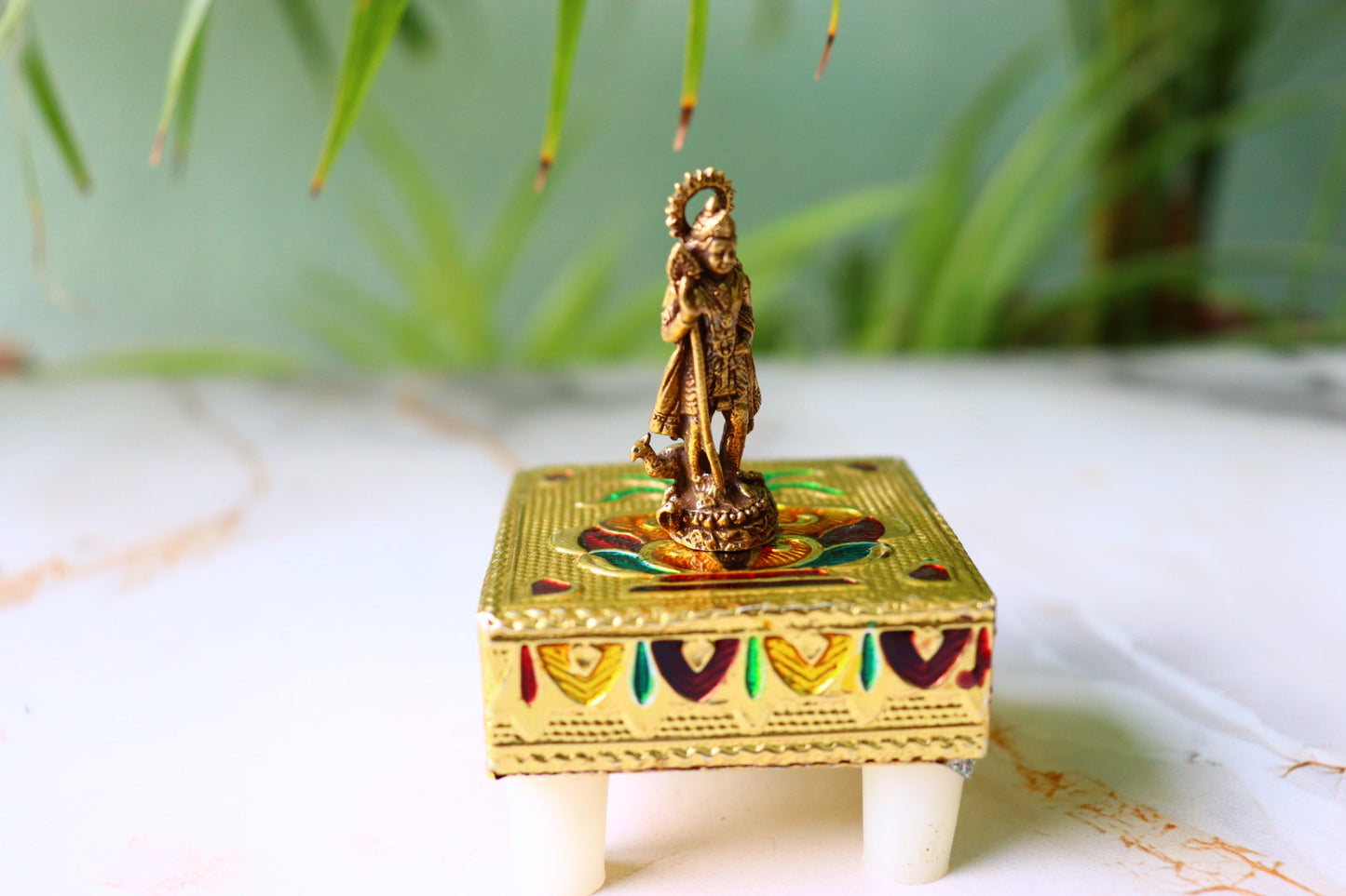 Miniature Brass Lord Murugan Idol